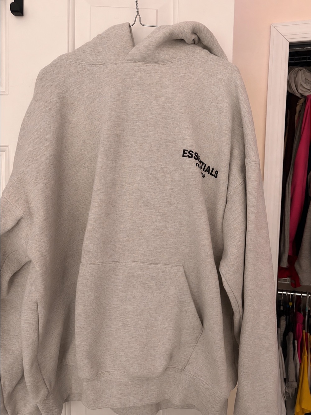Essentials Women’s Light Gray Hoodie Sweater